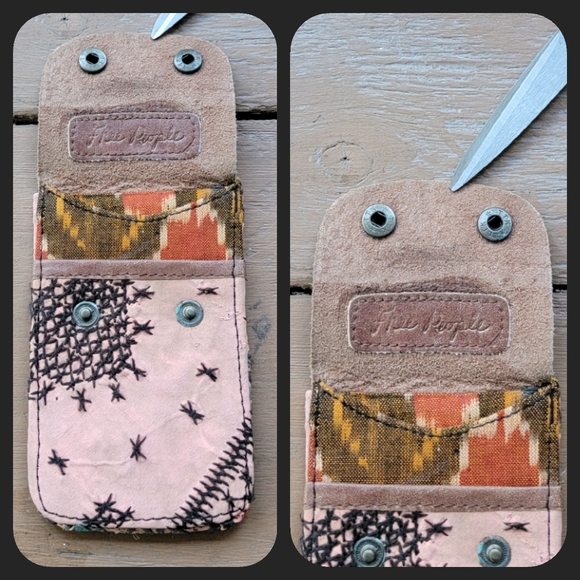 🌎👽 Free People Boho Embroidered Repurposed vtg banjara hippie Wallet card case - Picture 3 of 16
